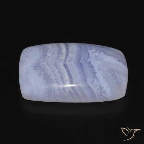 Calcedonio Blu violaceo chiaro naturale da 18.23 ct, Cuscino, Opaco