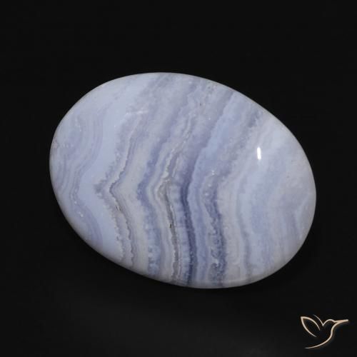 Calcedonio Blu violaceo chiaro naturale da 13.27 ct, Ovale, Opaco