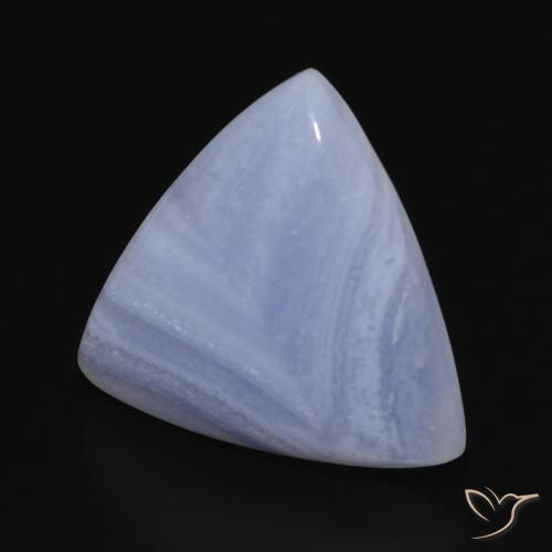 Calcedonio Blu violaceo chiaro naturale da 16.10 ct, Taglio trillion, Opaco