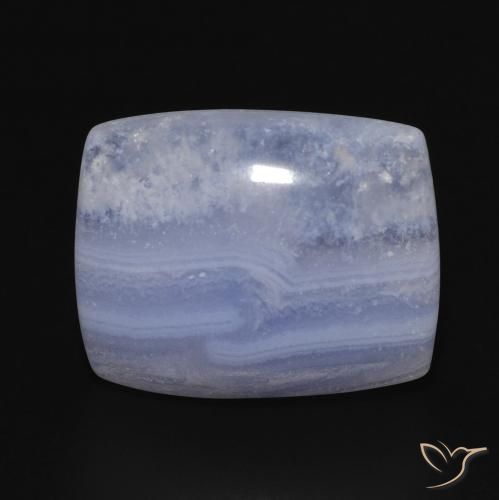 15.63ct Naturale Blu violaceo chiaro Calcedonio, Cuscino, Opaco