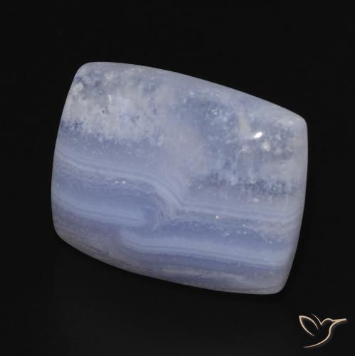 Calcedonio Blu violaceo chiaro naturale da 15.63 ct, Cuscino, Opaco