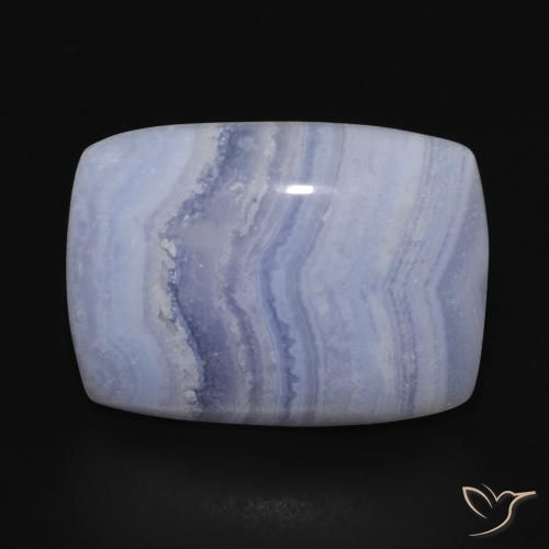 19.70ct Naturale Viola Blu Calcedonio, Cuscino, Opaco
