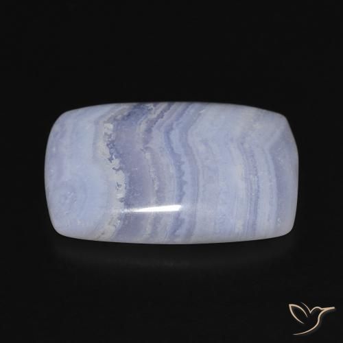 Calcedonio Viola Blu naturale da 19.70 ct, Cuscino, Opaco