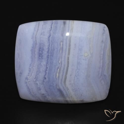28.50ct Naturale Azzurro Calcedonio, Cuscino, Opaco