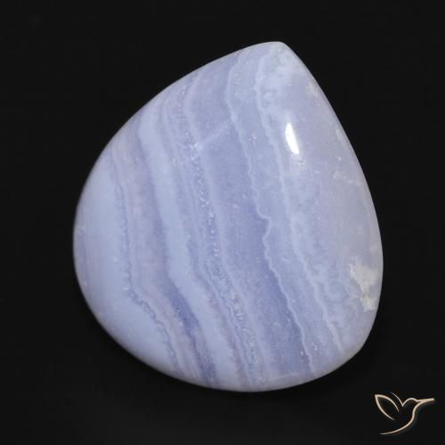 Calcedonio Azzurro naturale da 17.84 ct, Forma a pera, Opaco