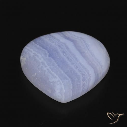 Calcedonio Azzurro naturale da 17.84 ct, Forma a pera, Opaco