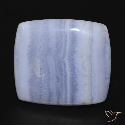 16.98ct Naturale Viola Blu Calcedonio, Cuscino, Opaco