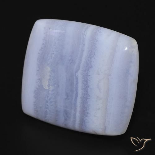 Calcedonio Viola Blu naturale da 16.98 ct, Cuscino, Opaco