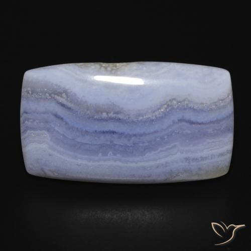 29.21ct Naturale Blu violaceo chiaro Calcedonio, Cuscino, Opaco