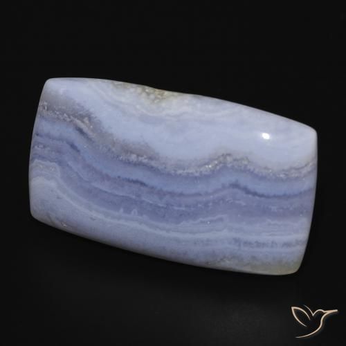 Calcedonio Blu violaceo chiaro naturale da 29.21 ct, Cuscino, Opaco