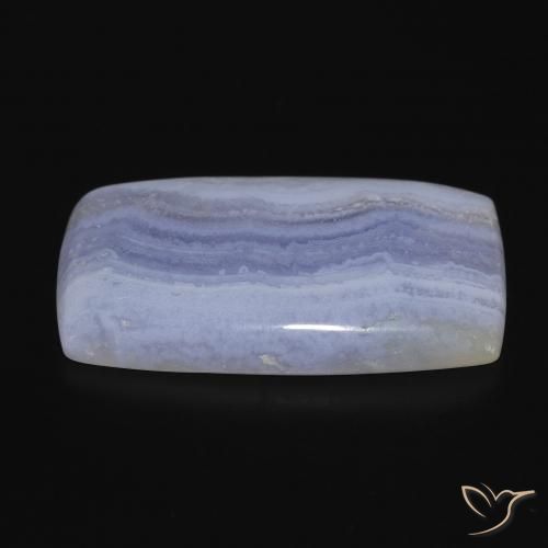 Calcedonio Blu violaceo chiaro naturale da 29.21 ct, Cuscino, Opaco