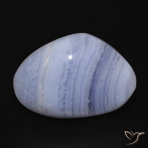 Calcedonio Azzurro naturale da 13.45 ct, Forma a pera, Opaco