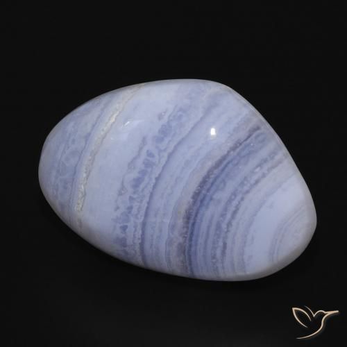 Calcedonio Azzurro naturale da 13.45 ct, Forma a pera, Opaco