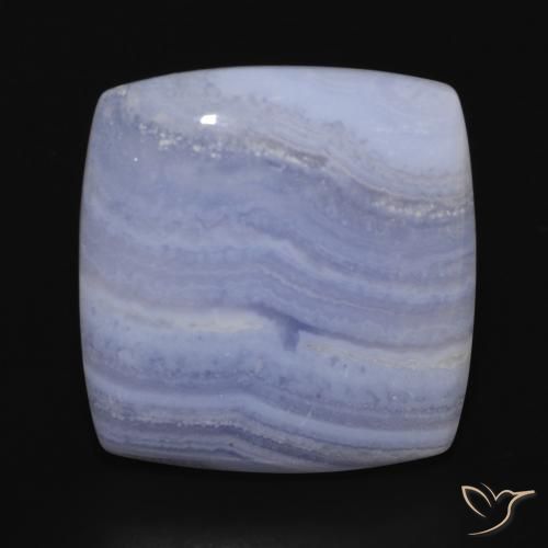 21.68ct Naturale Viola Blu Calcedonio, Cuscino, Opaco