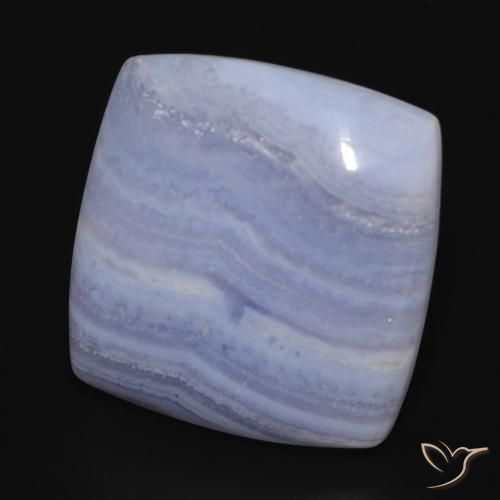 Calcedonio Viola Blu naturale da 21.68 ct, Cuscino, Opaco