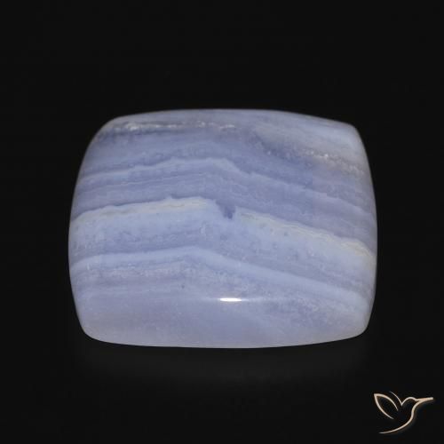 Calcedonio Viola Blu naturale da 21.68 ct, Cuscino, Opaco