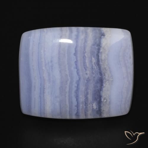 20.03ct Naturale Blu violaceo chiaro Calcedonio, Cuscino, Opaco