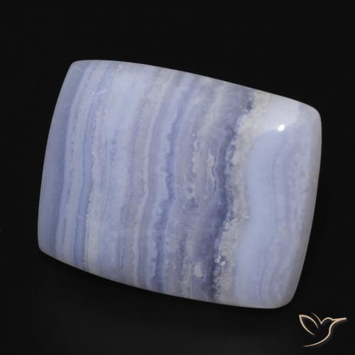 Calcedonio Blu violaceo chiaro naturale da 20.03 ct, Cuscino, Opaco