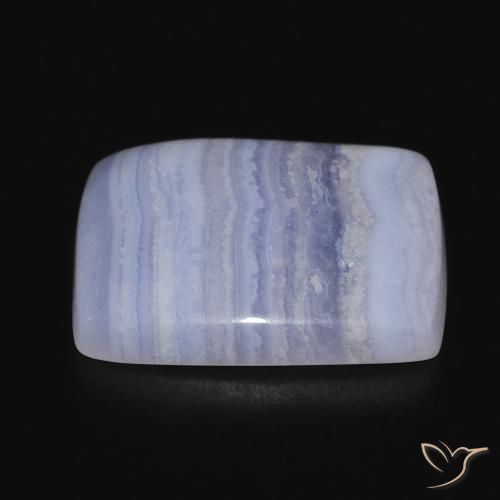 Calcedonio Blu violaceo chiaro naturale da 20.03 ct, Cuscino, Opaco