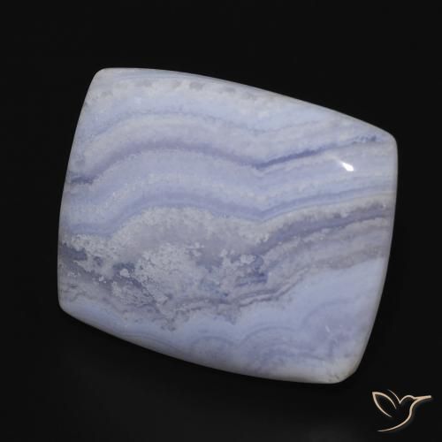 Calcedonio Viola Blu naturale da 25.10 ct, Cuscino, Opaco