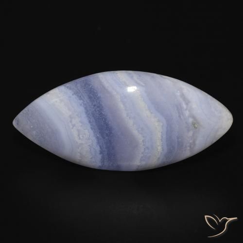 Calcedonio Azzurro naturale da 18.49 ct, Taglio marquise, Opaco
