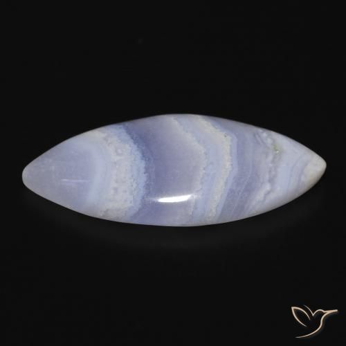 Calcedonio Azzurro naturale da 18.49 ct, Taglio marquise, Opaco