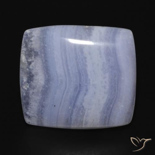 18.27ct Naturale Viola Blu Calcedonio, Cuscino, Opaco