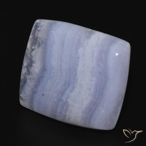 Calcedonio Viola Blu naturale da 18.27 ct, Cuscino, Opaco
