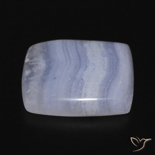 Calcedonio Viola Blu naturale da 18.27 ct, Cuscino, Opaco