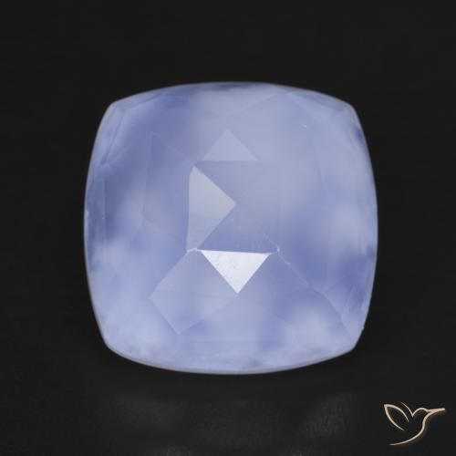6.86ct Naturale Blu violaceo Calcedonio, Cuscino, Traslucido