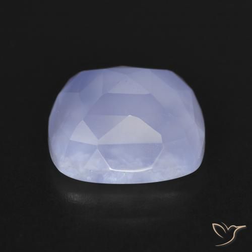 Calcedonio Blu violaceo naturale da 6.86 ct, Cuscino, Traslucido