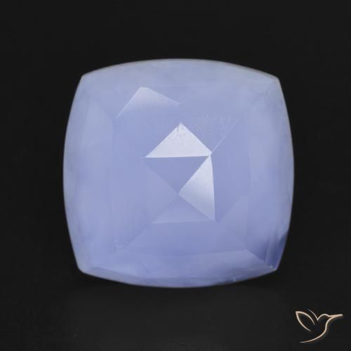 6.81ct Naturale Blu violaceo Calcedonio, Cuscino, Traslucido