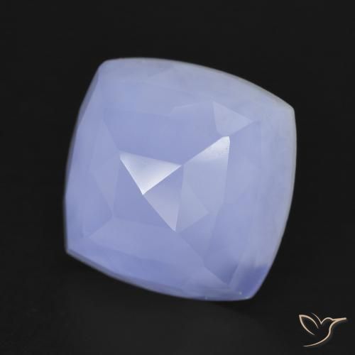 Calcedonio Blu violaceo naturale da 6.81 ct, Cuscino, Traslucido