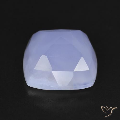 Calcedonio Blu violaceo naturale da 6.81 ct, Cuscino, Traslucido