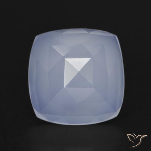 6.36ct Naturale Blu violaceo chiaro Calcedonio, Cuscino, Traslucido