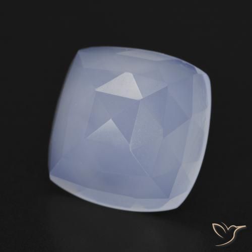 Calcedonio Blu violaceo chiaro naturale da 6.36 ct, Cuscino, Traslucido
