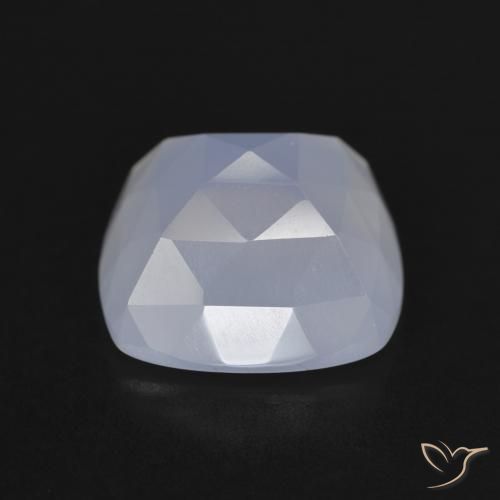 Calcedonio Blu violaceo chiaro naturale da 6.36 ct, Cuscino, Traslucido