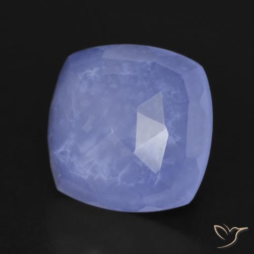 Calcedonio Blu violaceo naturale da 6.17 ct, Cuscino, Traslucido