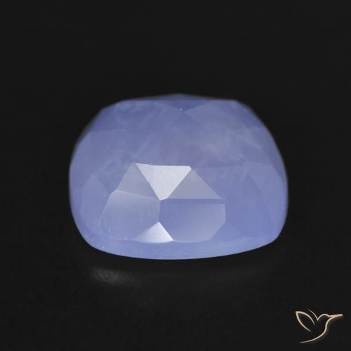 Calcedonio Blu violaceo naturale da 6.17 ct, Cuscino, Traslucido