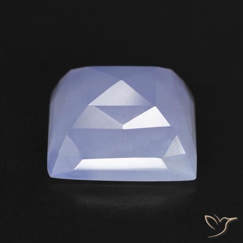 Calcedonio Blu violaceo naturale da 6.90 ct, Quadrato, Traslucido