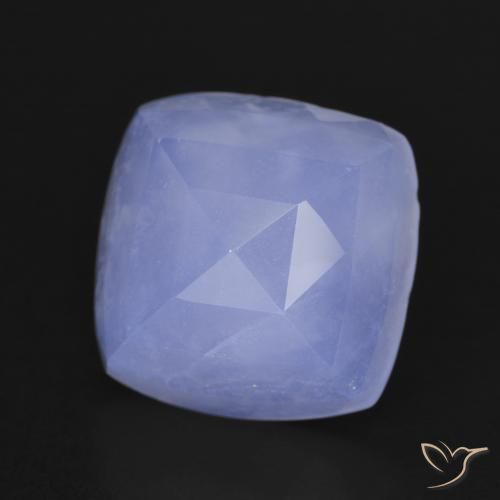 Calcedonio Blu violaceo naturale da 6.33 ct, Cuscino, Traslucido