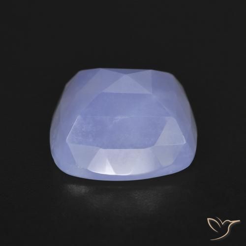 Calcedonio Blu violaceo naturale da 6.33 ct, Cuscino, Traslucido