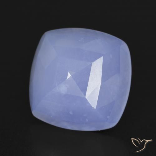 Calcedonio Blu violaceo naturale da 6.63 ct, Cuscino, Traslucido