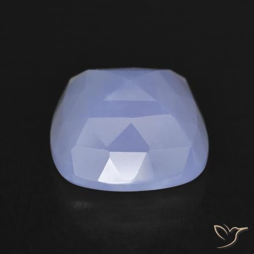 Calcedonio Blu violaceo naturale da 6.63 ct, Cuscino, Traslucido