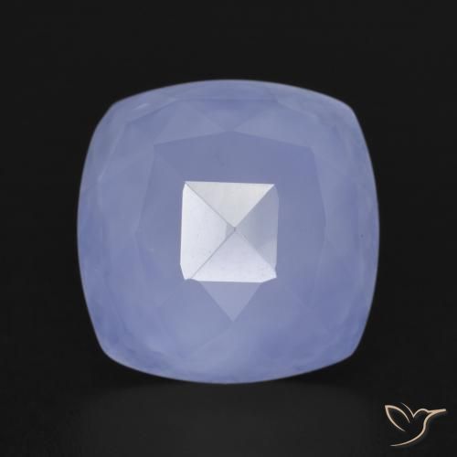 7.19ct Naturale Blu violaceo Calcedonio, Cuscino, Traslucido