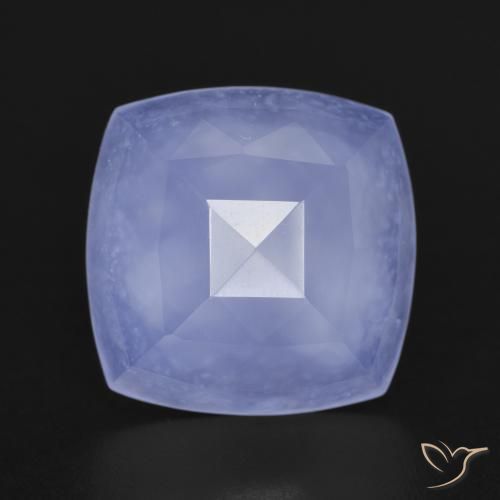 6.40ct Naturale Blu violaceo Calcedonio, Cuscino, Traslucido