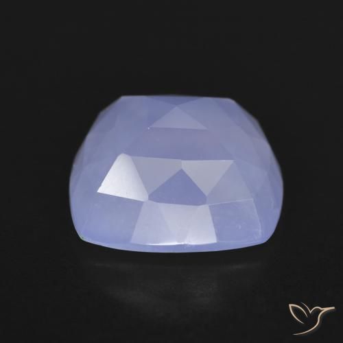 Calcedonio Blu violaceo naturale da 6.40 ct, Cuscino, Traslucido