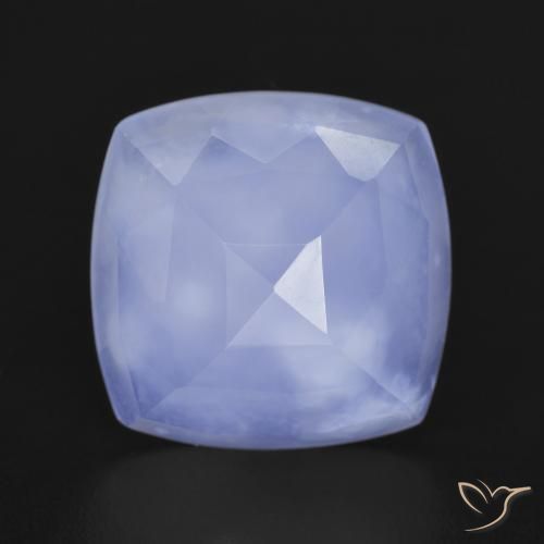 6.70ct Naturale Blu violaceo Calcedonio, Cuscino, Traslucido