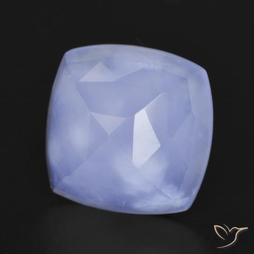 Calcedonio Blu violaceo naturale da 6.70 ct, Cuscino, Traslucido