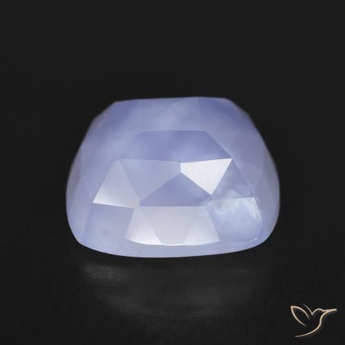 Calcedonio Blu violaceo naturale da 6.70 ct, Cuscino, Traslucido